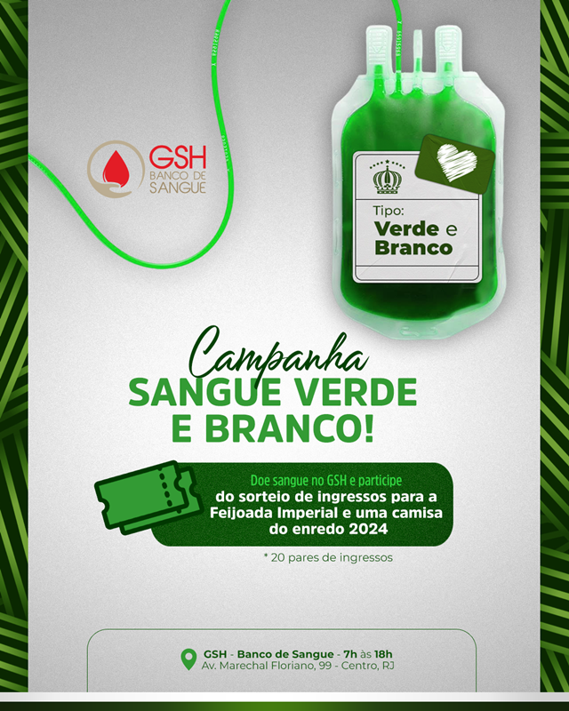 Império Serrano e GSH realizam campanha para estimular a doação de sangue