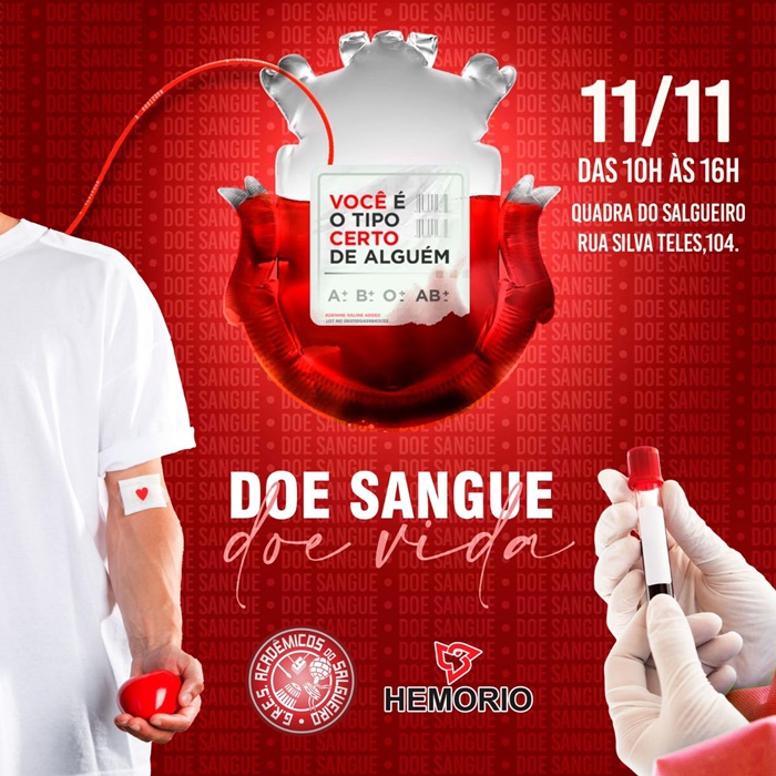 Salgueiro promove campanha de doação de sangue